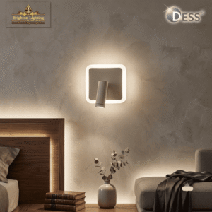 dess modern square led wall sconce with adjustable reading spotlight
